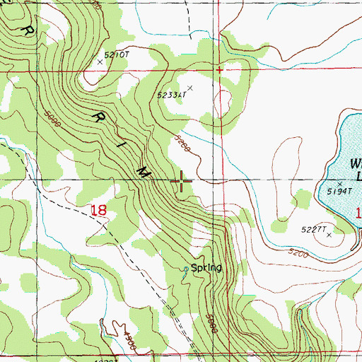 Topographic Map of Gerber Spring, OR