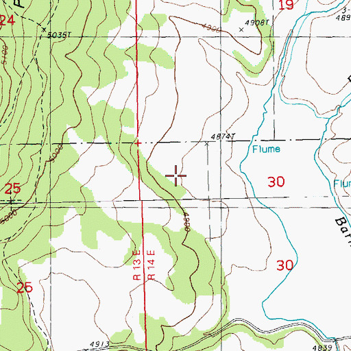 Topographic Map of Horsefly Valley, OR