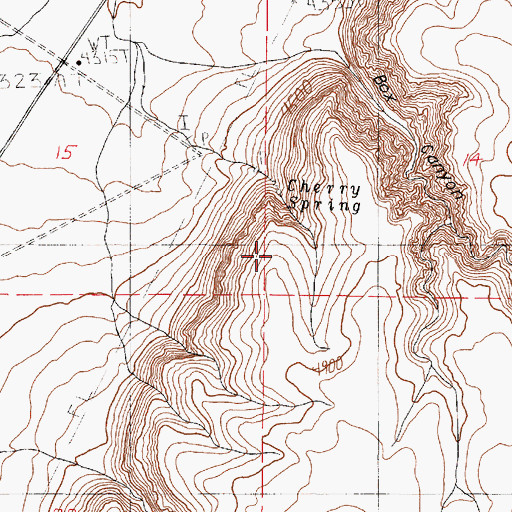 Topographic Map of Cherry Spring, OR