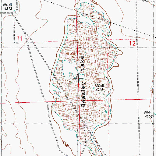 Topographic Map of Beasley Lake, OR