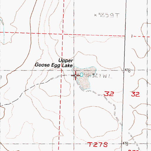 Topographic Map of Upper Goose Egg Lake, OR