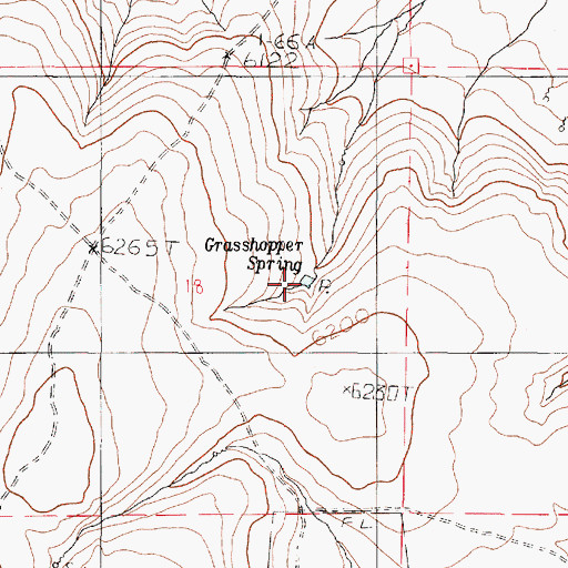 Topographic Map of Grasshopper Spring, OR