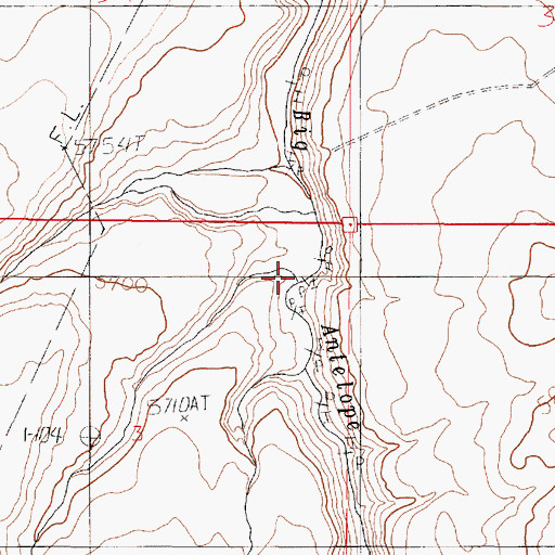 Topographic Map of Hansen Flat Creek, OR