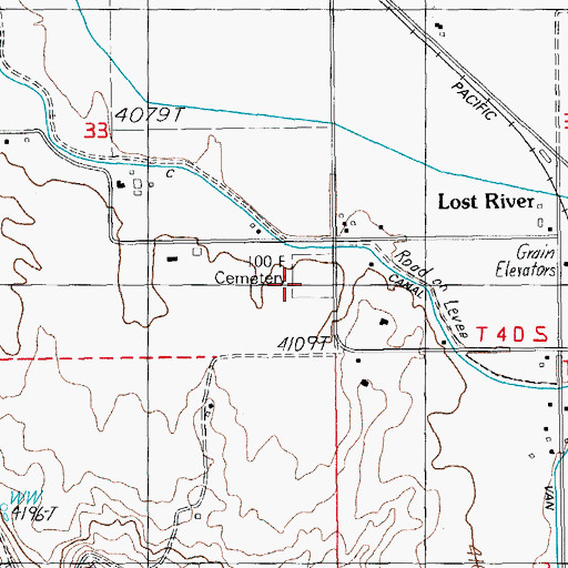 Topographic Map of Independent Order of Odd Fellows Cemetery, OR