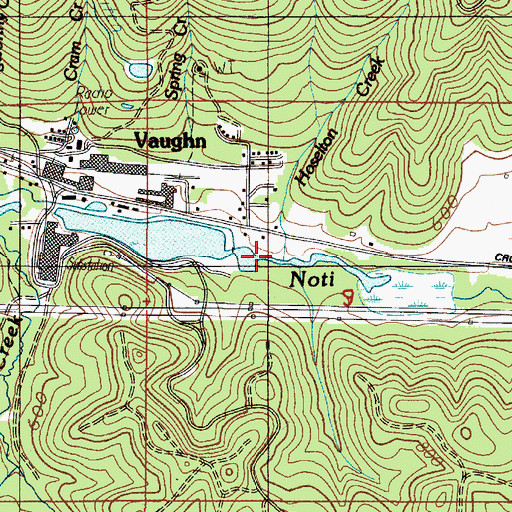 Topographic Map of Hoselton Creek, OR
