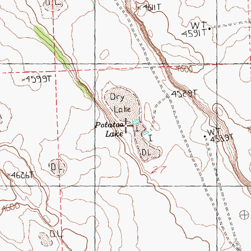 Topographic Map of Potato Lake, OR