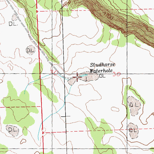 Topographic Map of Studhorse Waterhole, OR