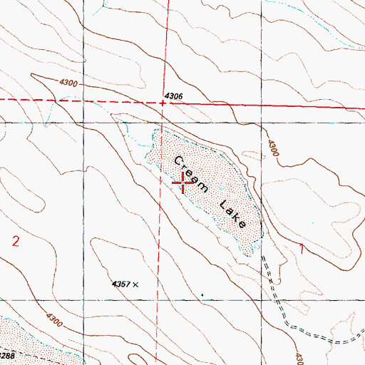 Topographic Map of Cream Lake, OR
