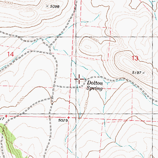 Topographic Map of Dolton Spring, OR