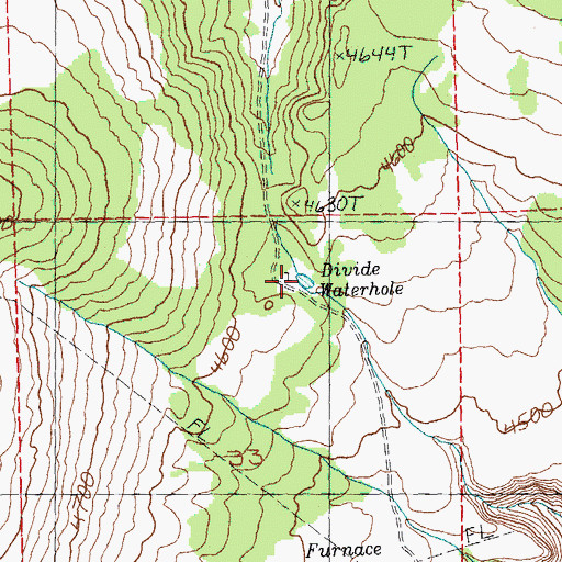 Topographic Map of Divide Waterhole, OR