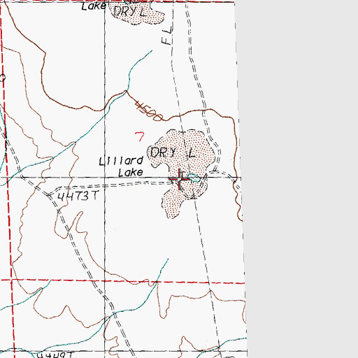 Topographic Map of Lillard Lake, OR