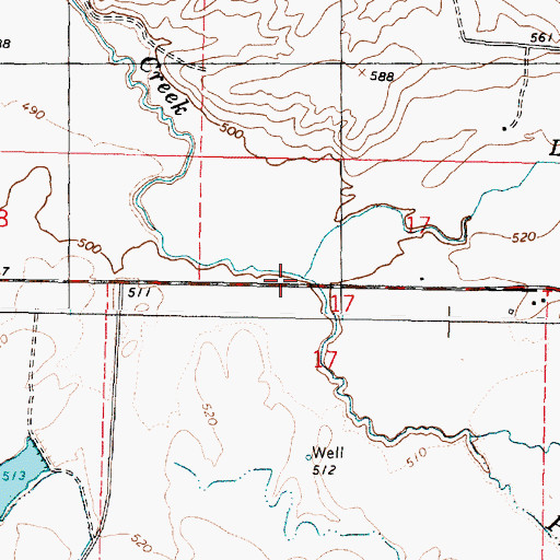 Topographic Map of Little Mud Creek, WA