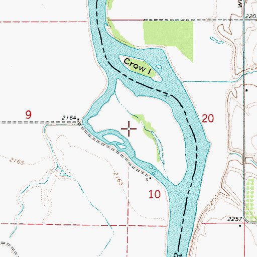 Topographic Map of Perrin Island, OR