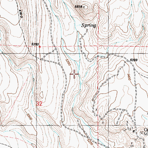 Topographic Map of West Mine Creek, OR