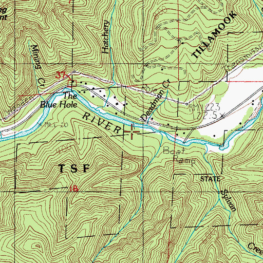 Topographic Map of Deadman Creek, OR