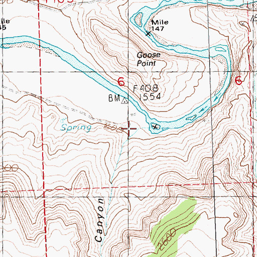 Topographic Map of Big Canyon, OR