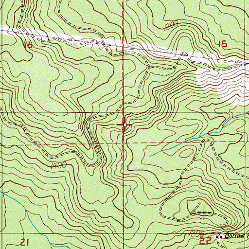 Topographic Map of Coburg Hills, OR