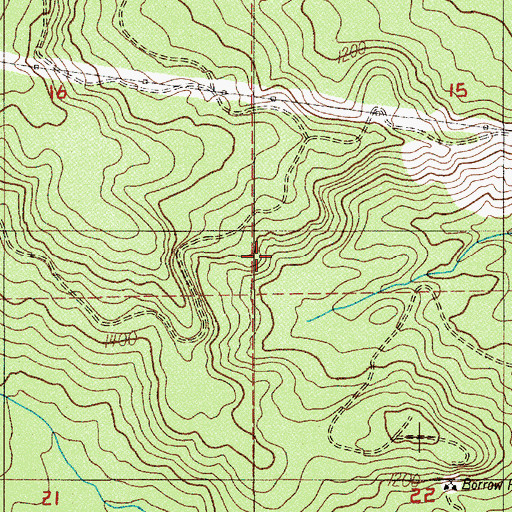 Topographic Map of Coburg Hills, OR