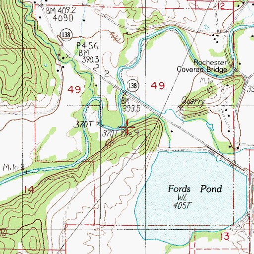 Topographic Map of Cook Creek, OR