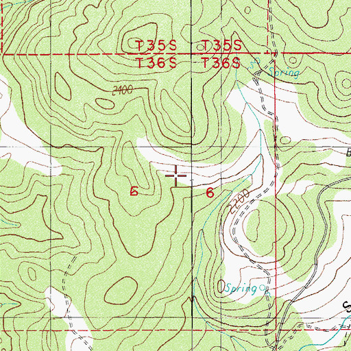 Topographic Map of Rocky Gulch, OR