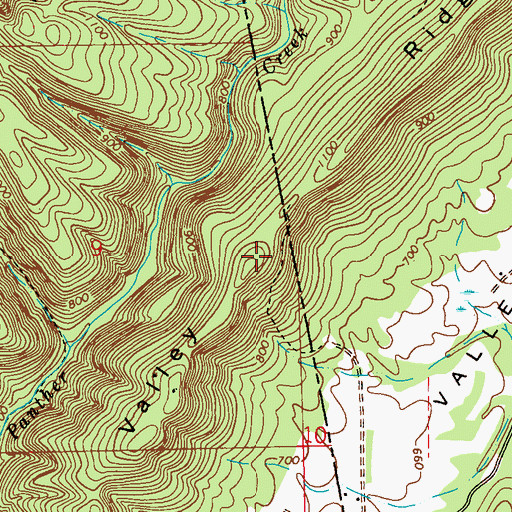 Topographic Map of Back Valley Ridge, AL