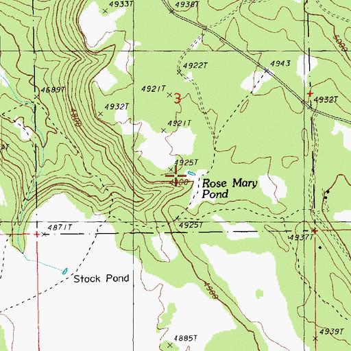 Topographic Map of Rose Mary Pond, OR