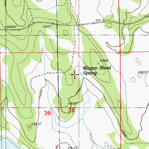 Topographic Map of Wagon Road Spring, OR