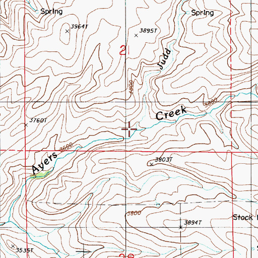 Topographic Map of Judd Creek, OR