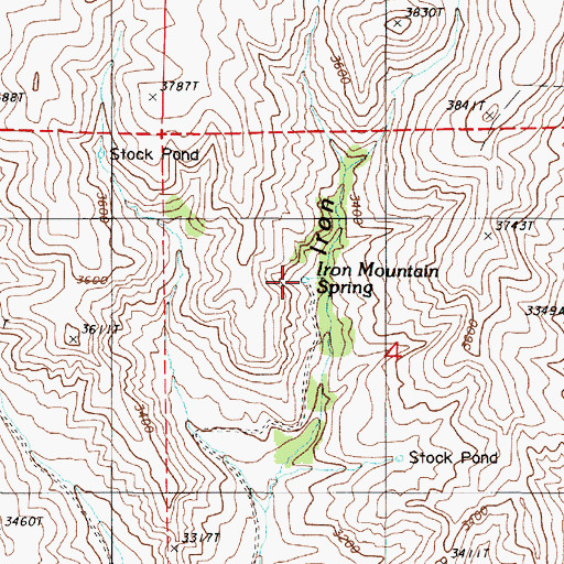 Topographic Map of Iron Mountain Spring, OR