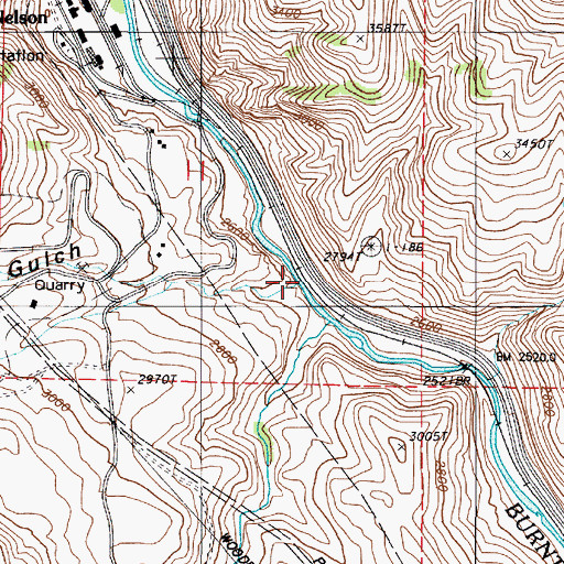 Topographic Map of Cottonwood Gulch, OR