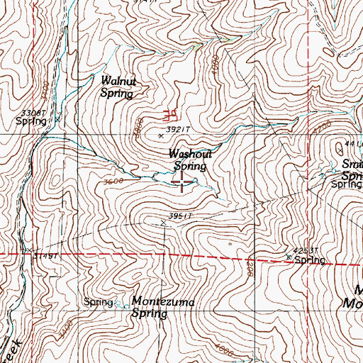 Topographic Map of Washout Spring, OR
