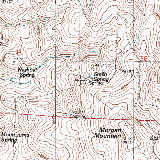 Topographic Map of Smith Spring, OR