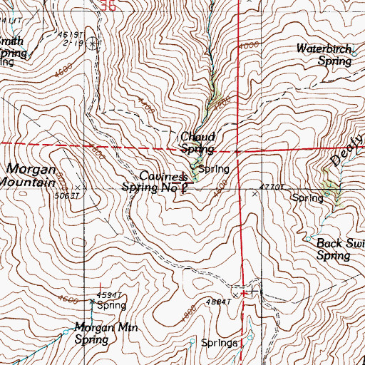 Topographic Map of Caviness Spring Number Two, OR