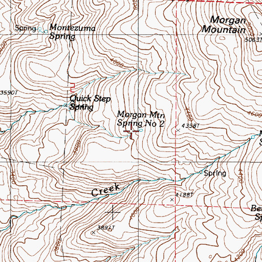 Topographic Map of Morgan Mountain Spring Number Two, OR