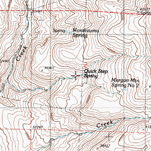 Topographic Map of Quick Step Spring, OR