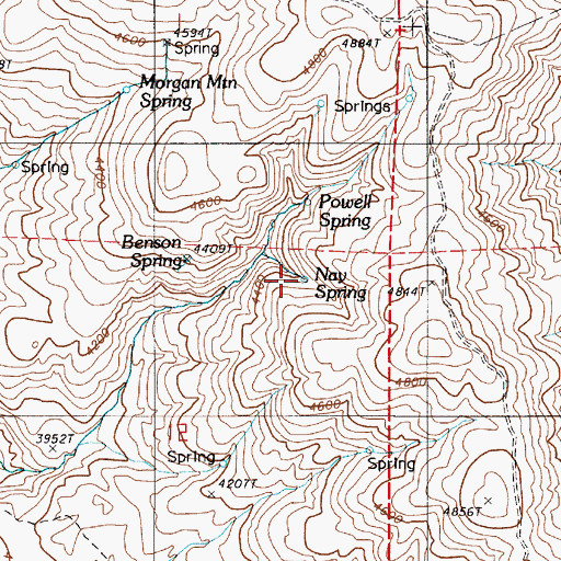 Topographic Map of Nay Spring, OR