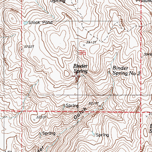 Topographic Map of Binder Spring, OR