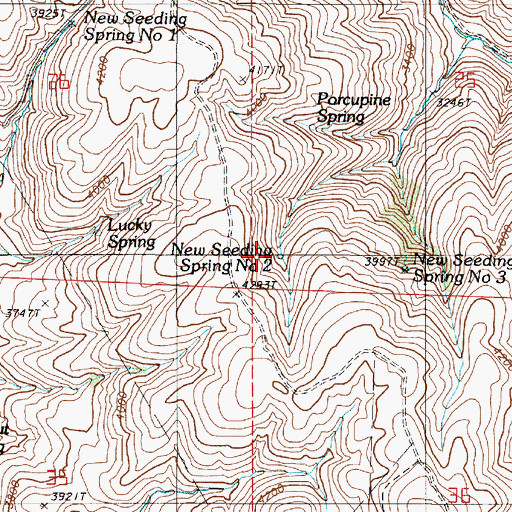 Topographic Map of New Seeding Spring Number Two, OR