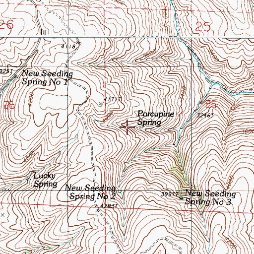 Topographic Map of Porcupine Spring, OR