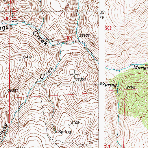 Topographic Map of Spring Gulch, OR