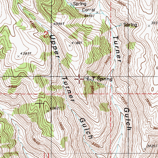 Topographic Map of L T Spring, OR