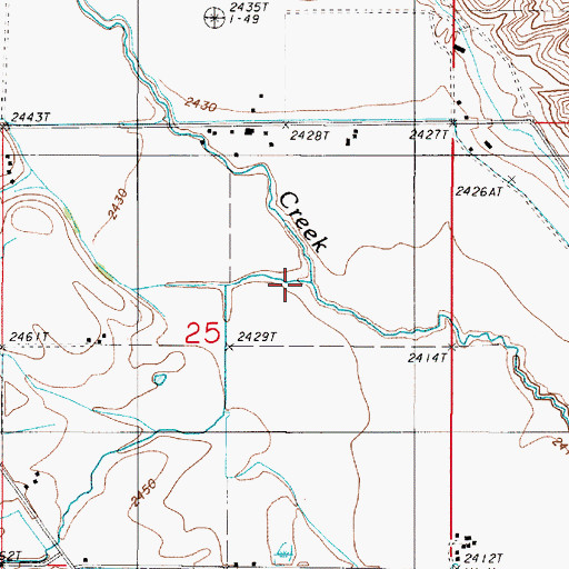 Topographic Map of Little Willow Creek, OR
