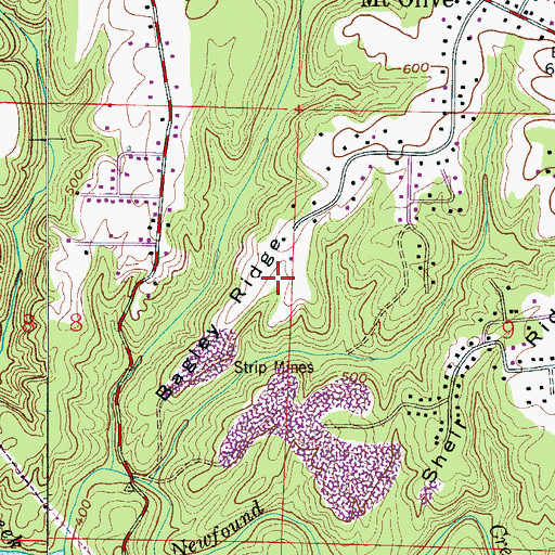 Topographic Map of Bagley Ridge, AL