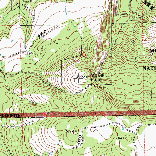 Topographic Map of McCall Point, OR