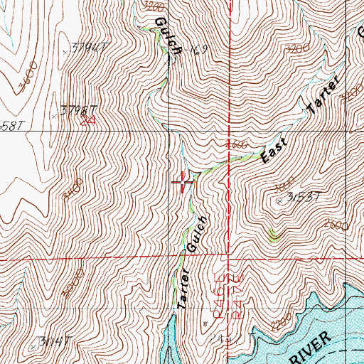 Topographic Map of West Tarter Gulch, OR