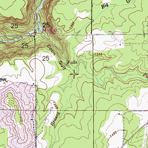 Topographic Map of Bailey Branch, AL