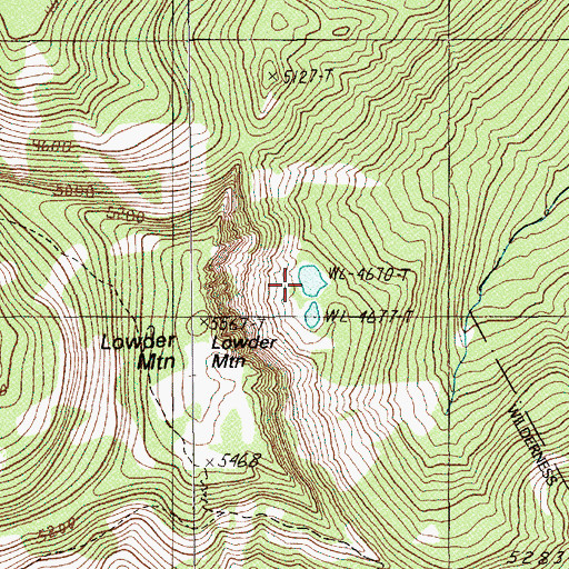 Topographic Map of Karl Lake, OR