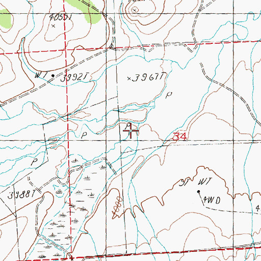 Topographic Map of Clover Creek, OR