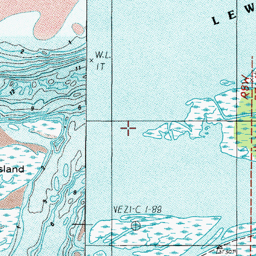 Topographic Map of Lewis And Clark National Wildlife Refuge, OR