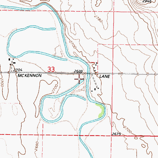 Topographic Map of Ruckman Dam, OR